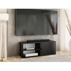 Atvērts TV galdiņš LUNO 2, Melns/Melns/Melns